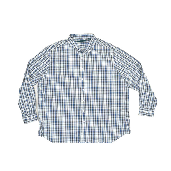 Men's Perry Ellis Plaid Button Down Shirt Big & Tall Size 3X Long Sleeve - Picture 1 of 8